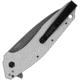 Kershaw Dividend Composite Folding Knife, 3 in, CPM-D2 Steel, Wharncliffe, Anodized Aluminum Gray Handle, 1812BBCB