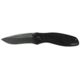 Kershaw Blur Assisted Folding Knife, 3.4in 14C28N Blackwashed Drop Point Blade, Black 6061-T6 Aluminum/Trac-Tec Handle, 1670BW