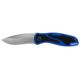 Kershaw Blur Assisted Open Folding Knife,3.4in Sandvik 14C28N Stonewash Steel Plain Blade,6061-T6 Anodized Navy Blue Aluminum Handle w/Trac-Tec Inserts
