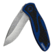 Kershaw Blur Assisted Open Folding Knife,3.4in Sandvik 14C28N Stonewash Steel Plain Blade,6061-T6 Anodized Navy Blue Aluminum Handle w/Trac-Tec Inserts