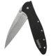 Kershaw K.O. Leek, Black Aluminum Handle, Stone Washed Blade, Plain K1660SWBLK