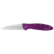 Kershaw Leek Assisted Opening Folding Knife, 3 in, 14C28N, Drop Point Blade, 6061-T6 Aluminum, Purple Handle, 1660PUR