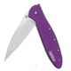 Kershaw Leek Assisted Opening Folding Knife, 3 in, 14C28N, Drop Point Blade, 6061-T6 Aluminum, Purple Handle, 1660PUR