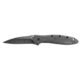 Kershaw Leek Assisted Opening Folding Knife, 3 in, 14C28N, Drop Point, Composite Blackwashed Blade, 411 Stainless Steel Handle, 1660CBBW