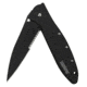 Kershaw Leek Assisted Opening Folding Knife, 3 in, 14C28N, Serrated, Black Drop Point Blade, Black 410 Stainless Steel Handle, 1660CKTST