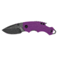 Kershaw Shuffle Folding Knife, 2.4in Blackwash Plain w/Clip, Purple Glass-Filled Nylon w/K-Texture Grip Handle, Box, K8700PURBW