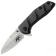 Kershaw Tickfaw Folding Knife,2.25in Bead-Blasted Plain w/Pockeclip, Black Glass Filled Nylon Handle K7418DCX