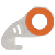 Kershaw Zipit, Orange Rubber Insert Finger Hole, Plain K2520OR
