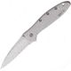 Kershaw Leek Framelock Second Assisted Opening Folding Knife, 3 in, Stainless Steel, Partially Serrated, Bead Blast Finish Stainless Handle, 1660STB