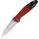 Kershaw Leek Assisted Opening Folding Knife, 3 in, CPM MagnaCut, Wharncliffe Blade, Stonewash Finish, Aluminum, Red/Black Gradient Handle, 1660GRD