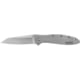 Kershaw Leek Assisted Opening Folding Knife, 3 in, 14C28N, Blade Steel, Reverse Tanto, Stainless Steel, Silver Handle, 1660R