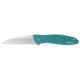 Kershaw Leek Assisted Opening Folding Knife, 3 in, 14C28N, Drop Point Blade, 6061-T6 Aluminum, Teal Handle, 1660TEAL