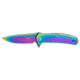 Kershaw Outcome, Folding Knife, Assisted Opening, 2.8" Drop Point, 8Cr13MoV Blade Steel, 6.7" Overall Length, Frame Lock, Rainbow PVD Finish, 2044RBW