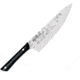 Kershaw Professional Chefs 8in Kitchen Knives, 13.25in Overall, 8in Hammered Finish Aus-6M SS Blade, Black Pom Handle, Full Tang, Black, HT7066