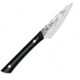 Kershaw Professional Paring Kitchen Knives, 8in Overall, 3.5in Hammered Finish Aus-6M SS Blade, Black Pom Handle, Full Tang, Black, HT7068