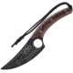 Ketuo 10.75in Cleaver Knife, 10.75in Overall, 5.5in Hammered Finish Stainless Blade, Walnut Handle, Leather Sheath, KM5-108