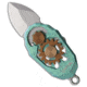 Ketuo Ketuo Beetle Pocket Knife Crystalized Green Titanium 0.9" Satin M390, Green, Bohler M390, adult, BHQ-226132
