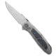 Ketuo Ketuo Bratva Liner Lock Knife Titanium/Blue Marbled CF 3.85" BB, Black/Blue/Gray, Bohler M390, adult, BHQ-222826
