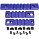 Kexuan 3 Piece M-LOK to Picatinny Rails; 2 x 3 Slots, 1 x 7 Slots, Aluminum, Purple, Purple, RLMLK1-PUR