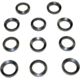 Kexuan .450 Bushmaster Crush Washer Set, 10 Piece, 11/16x24, Silver, MZCW06S-10