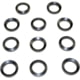 Kexuan .450 Bushmaster Crush Washer Set, 10 Piece, 11/16x24, Silver, MZCW06S-10