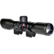 Kexuan Kexuan 4X32 Compact Scope w/ Dovetail Scope Rings, 1 in Tube, Red/Green 5 Line Reticle, Black, KX 4X32MLF-AG