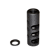 Kexuan Muzzle Brake Recoil Compensator for AR-10 .LR 308, 5/8inx24 thread, Black Steel, MZ-01-02-B