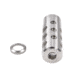Kexuan Muzzle Brake Recoil Compensator for AR-10 .LR 308, 5/8inx24 thread,, Stainless Steel, MZ-01-02-SS