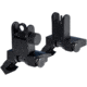 Kexuan Rapid Transition 45 degree Offset Flip-Up Sights, Aluminum Front &amp; Rear Set, Black, MAFRS04