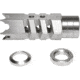 Kexuan 1/2x28 Tactical Competition Grade Muzzle Brake for AR-15, Steel, Silver, MZ-05-01-SS