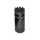 Kexuan Steel Competition Grade Muzzle Brake Recoil Compensator for AR-10 LR 308, 5/8inx24 thread, Gunmetal Black, MZ-09-02-B