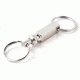 Key-Bak 1123 Quick Release, Pull Apart Key Accessory w/ 2 Split Rings, Chrome, Rectangular Flat 0301-123