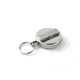 Key-Bak 3 Retractable Reel w/ 24in Stainless Steel Chain, Chrome Front, 1.75in Steel Belt Loop, Split Ring 0003-011