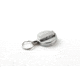 Key-Bak 483-HD Retractable Reel w/ 48in Stainless Steel Cable, Chrome Front, 1.75in Steel Belt Loop, 8oz Retraction, Split Ring 0483-001