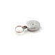 Key-Bak 483-HD Retractable Reel w/ 48in Stainless Steel Cable, Chrome Front, 1.75in Steel Belt Loop, 8oz Retraction, Split Ring 0483-001