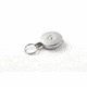 Key-Bak 485-HD Retractable Reel w/ 48in Stainless Steel Cable, Chrome Front, Steel Belt Clip, 8oz Retraction, Split Ring 0485-001