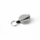 Key-Bak 485-HDK Retractable Reel w/ 48in Kevlar Cord, Chrome Front, Steel Belt Clip, 8oz Retraction, Split Ring 0485-821