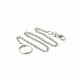 Key-Bak 7402 Pocket Chain Bolt Snap Key Accessory w/ 1.125in Split Ring, 19in Chain, Chrome 0307-402