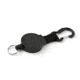 Key-Bak MID6 Mid-Size Retractable Key Reel w/ 36in Polyester Cord, Durable Case, Polycarbonate and Steel Carabineer, Split Ring, Black 0006-011
