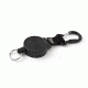 Key-Bak MID6 Mid-Size Retractable Key Reel w/ 36in Polyester Cord, Durable Case, Polycarbonate and Steel Carabineer, Split Ring, Black 0006-011