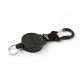 Key-Bak MID6 Mid-Size Retractable Key Reel w/ 36in Polyester Cord, Durable Case, Polycarbonate and Steel Carabineer, Split Ring, Black 0006-011