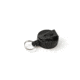 Key-Bak MID6 Mid-Size Retractable Key Reel w/ 36in Polyester Cord, Durable Case, Steel Swivel Belt Clip, Split Ring, Black 0006-001