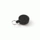 Key-Bak MID6 Mid-Size Retractable Key Reel w/ 36in Polyester Cord, Durable Case, Steel Swivel Belt Clip, Split Ring, Black 0006-001