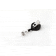 Key-Bak Mini-Bak ID Retractable Reel w/ 36in Nylon Cord, Swivel Bulldog Clip, Vinyl ID Strap, Black 0067-005