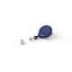 Key-Bak Mini-Bak ID Retractable Reel w/ 36in Nylon Cord, Swivel Bulldog Clip, Vinyl ID Strap, Blue 0065-005
