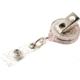 Key-Bak Mini-Bak ID Retractable Reel w/ 36in Nylon Cord, Swivel Bulldog Clip, Vinyl ID Strap, Translucent Clear 0220-015
