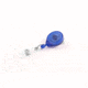 Key-Bak Mini-Bak ID Retractable Reel w/ 36in Nylon Cord, Swivel Bulldog Clip, Vinyl ID Strap, Translucent Blue 0214-015