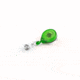 Key-Bak Mini-Bak ID Retractable Reel w/ 36in Nylon Cord, Swivel Bulldog Clip, Vinyl ID Strap, Translucent Green 0215-015