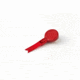 Key-Bak Mini-Bak ID Twist-Free Retractable Reel w/ 36in Nylon Cord, Swivel Bulldog Clip, Twist-Free ID Strap, Red 0069-015