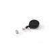 Key-Bak Mini-Bak ID Retractable Reel w/ 36in Nylon Cord, Steel Belt Clip, Vinyl ID Strap, Black 0057-005